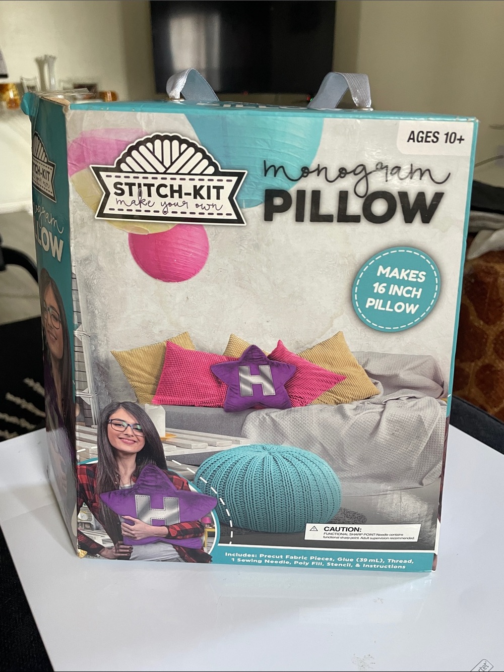Monogram Pillow Kit — Purple Accent
